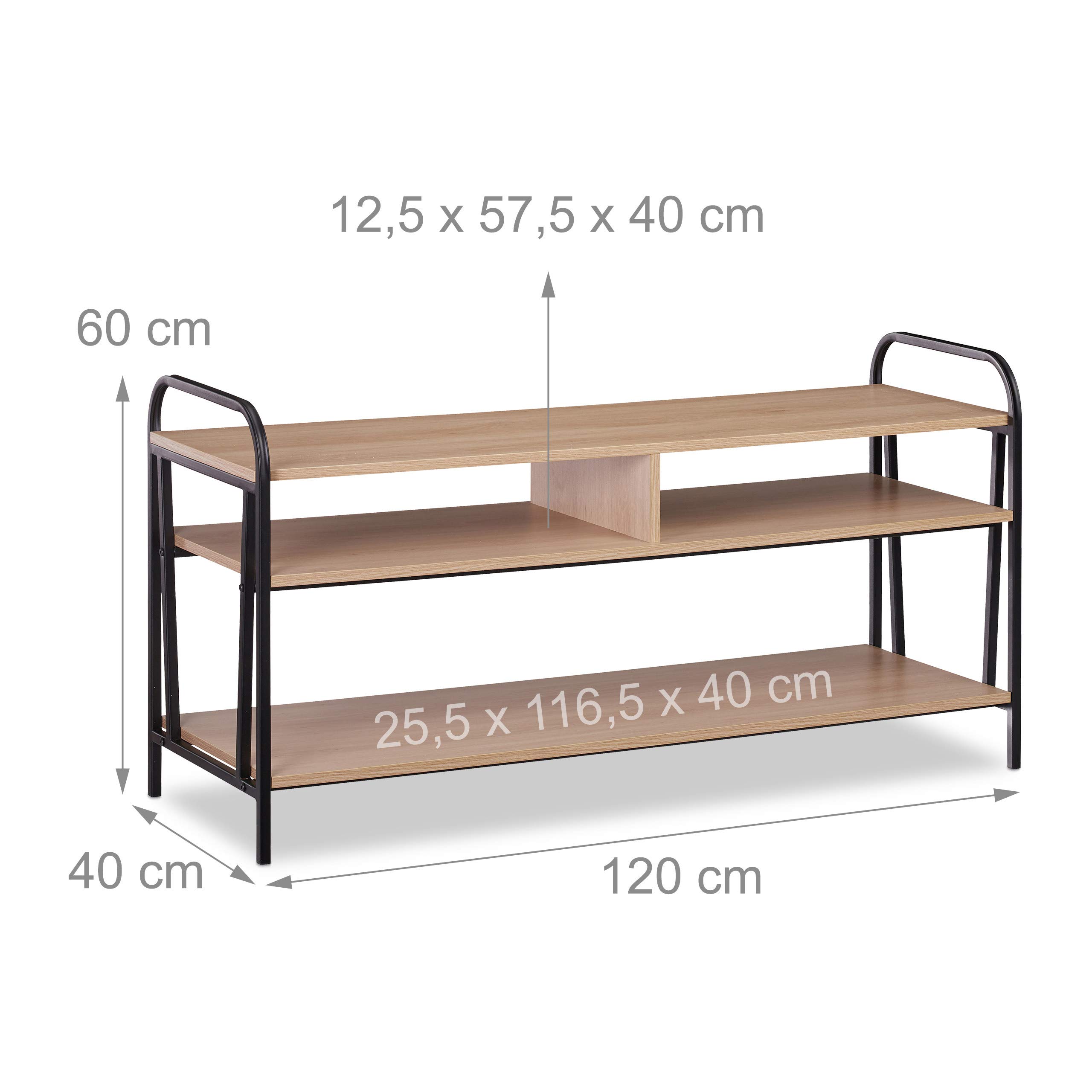 relaxdays-tv-schrank-industrie-lowboard-120x60x40-cm-braun-schwarz image 4