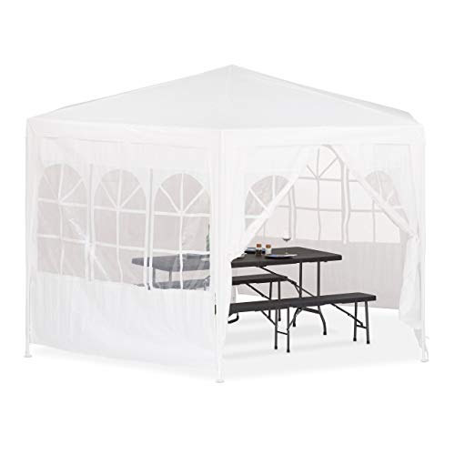 relaxdays-pavillon-6-eckig-wei-mit-seitenw-nden-2x2x2x2-5-m-pe image 5