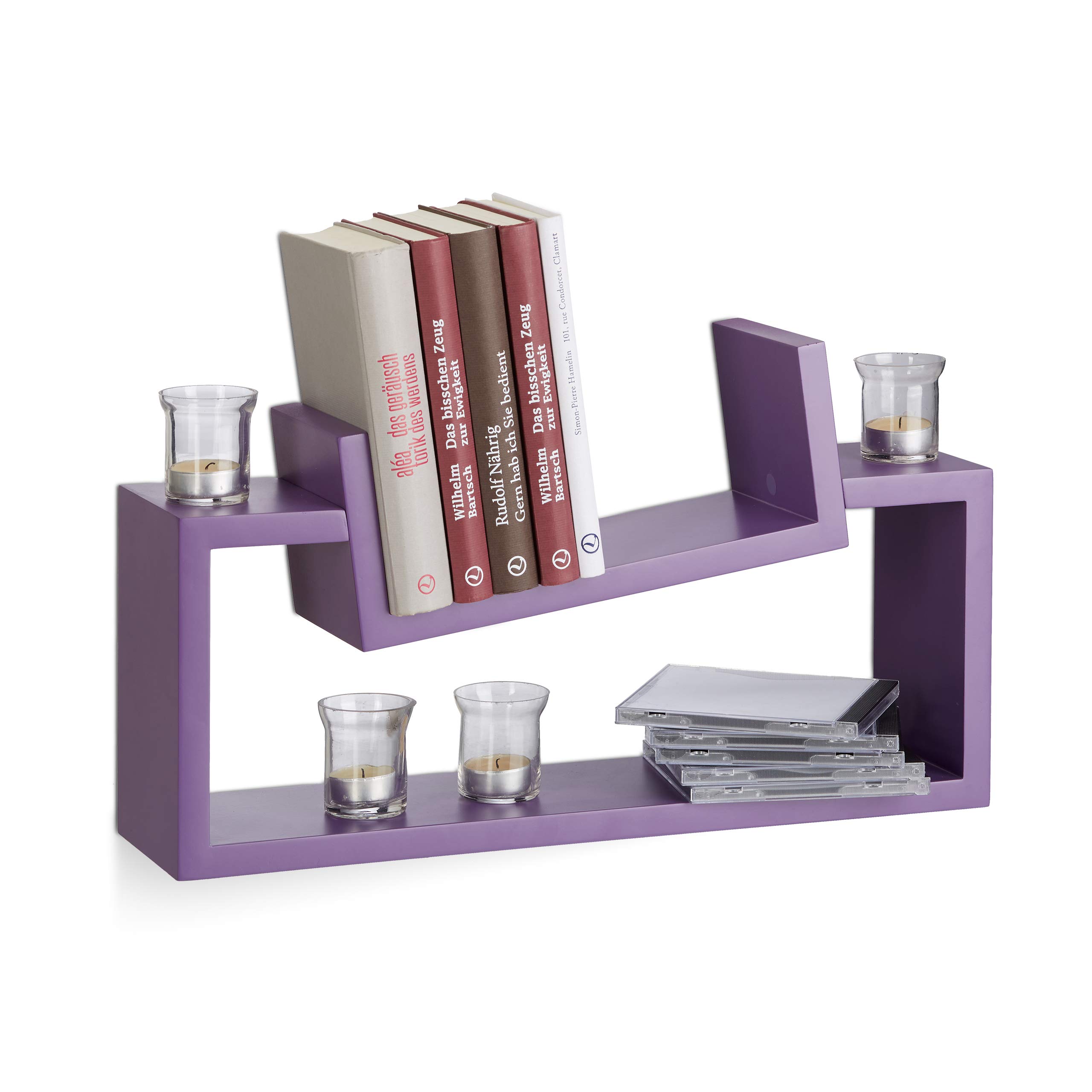 relaxdays-wandregal-2er-set-u-form-violett-50-cm-wandboard-holz image 5