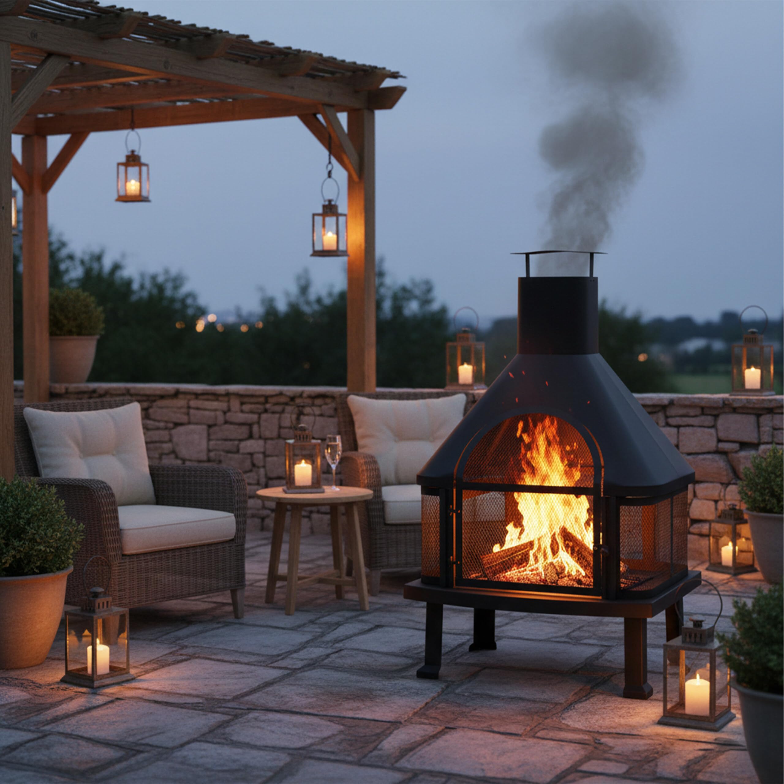 relaxdays-terrassenofen-mit-grill-feuerstelle-110-x-63-x-51-cm-schwarz image 3