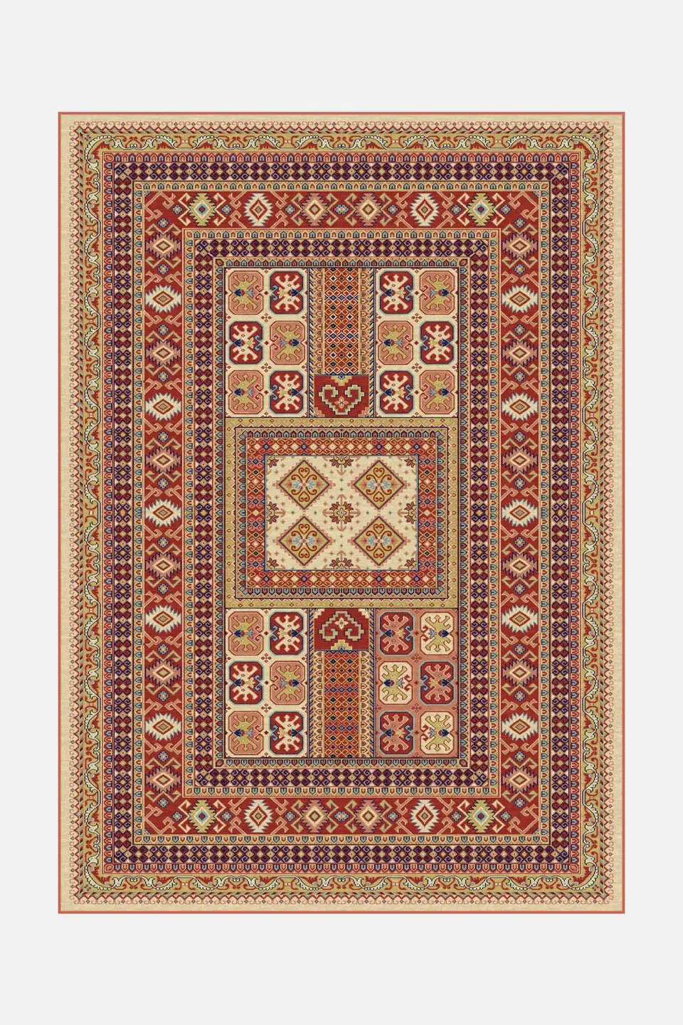 teppana-thalia-mond-teppich-waschbarer-indoor-teppich-mehrfarbig-geometrisch image 1