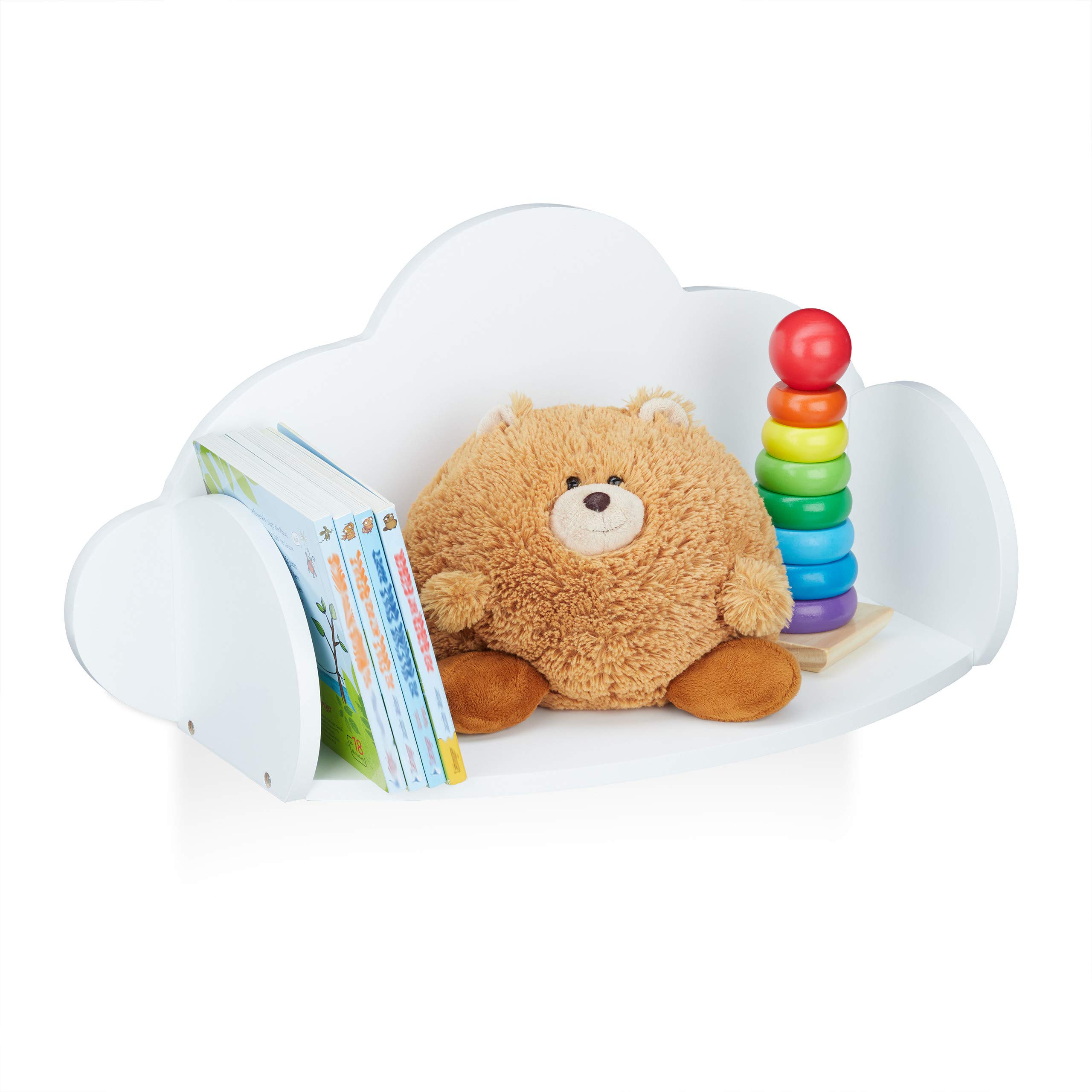 relaxdays-wandregal-wolke-h-ngeregal-kinderzimmer-mdf-wei-31-5-x-60-x-21-cm image 1