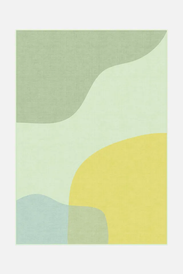 teppana-ban-zitrone-teppich-waschbarer-indoor-teppich-geometrisch image 1