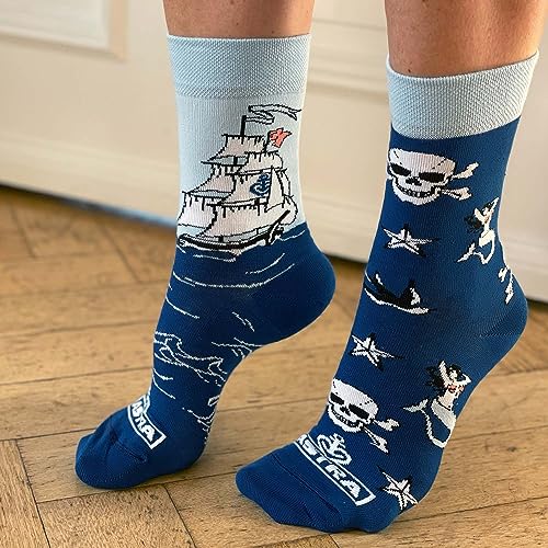 astra-socken-mismatch-blau-mit-seemanns-motiven-f-r-damen-herren image 7