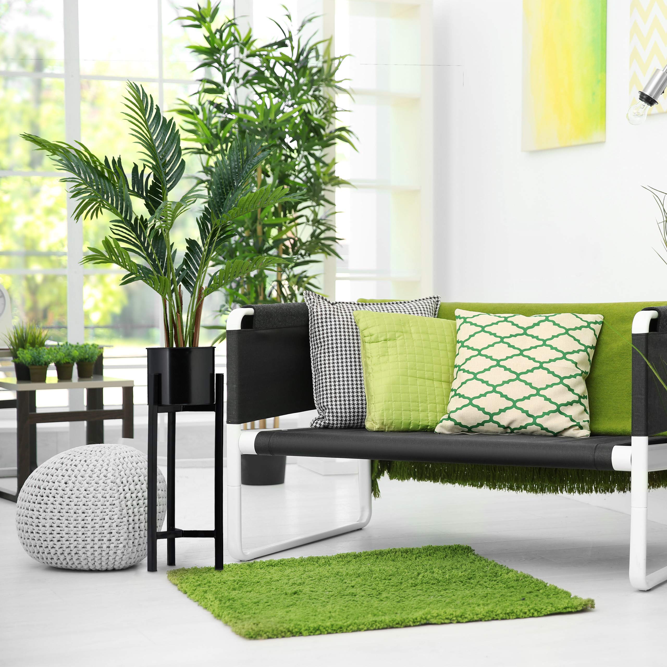 relaxdays-blumentopf-st-nder-mit-topf-metall-pflanzenst-nder-60-x-21-5-cm-schwar image 2