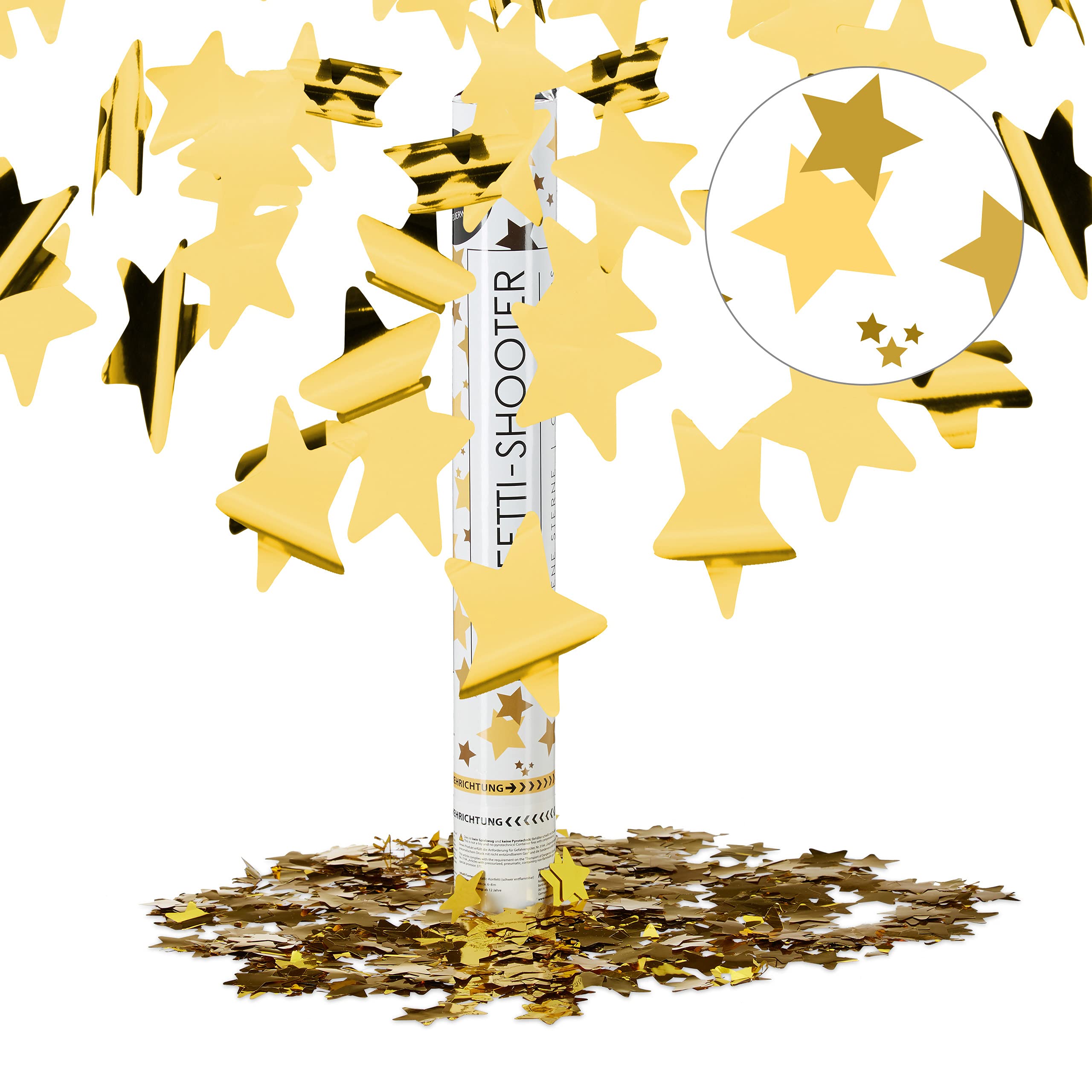 relaxdays-partypopper-gold-40-cm-sternenregen-konfettikanone image 1