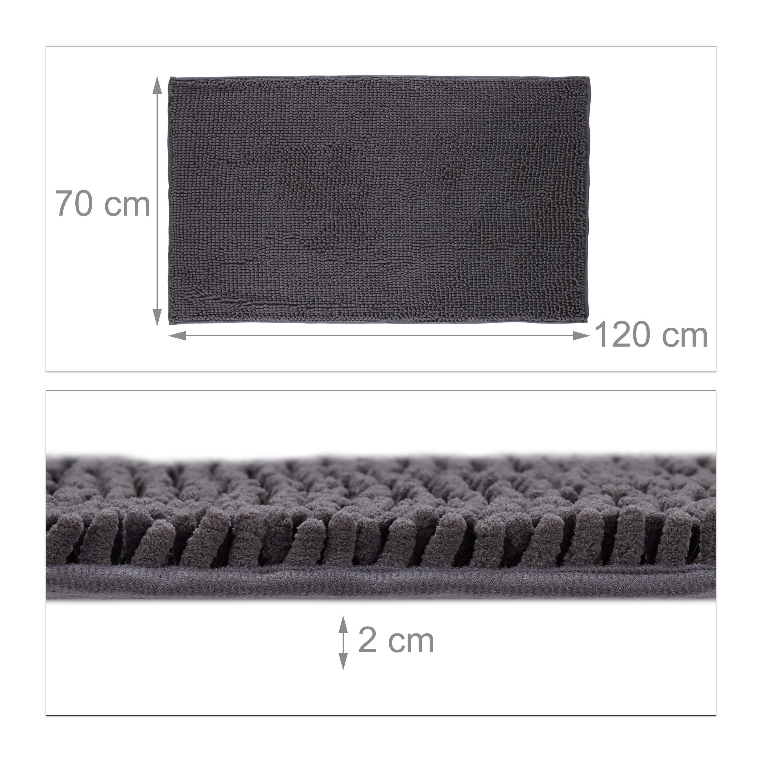 relaxdays-badteppich-shaggy-mikrofaser-grau-70x120-cm image 3