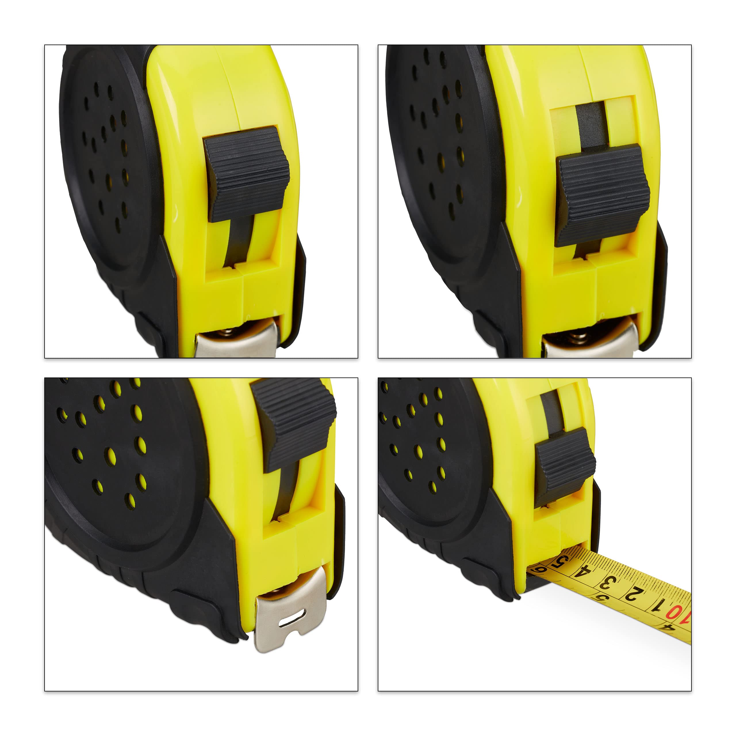 relaxdays-ma-band-10m-profi-bandma-metall-schwarz-gelb image 6