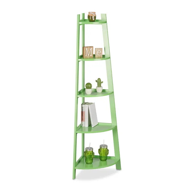 relaxdays-eckregal-rund-5-f-cher-144-x-53-x-37-cm-gr-n image 1