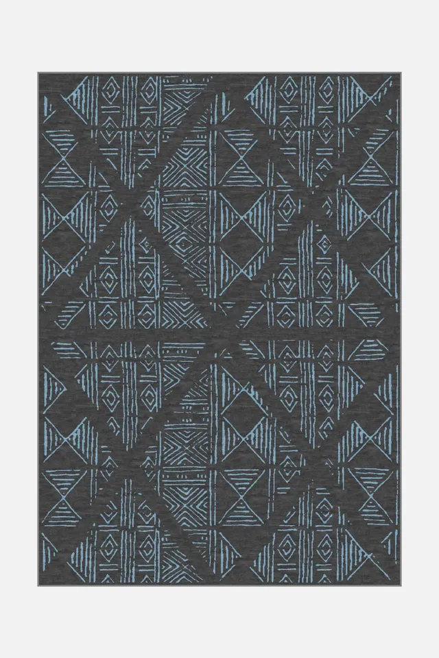 teppana-logan-blau-teppich-geometrisch-waschbar image 1