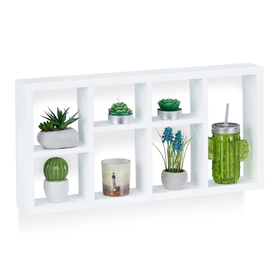 relaxdays-wandregal-schwebend-holz-schmal-mdf-30-5x61x7-5cm-wei image 1