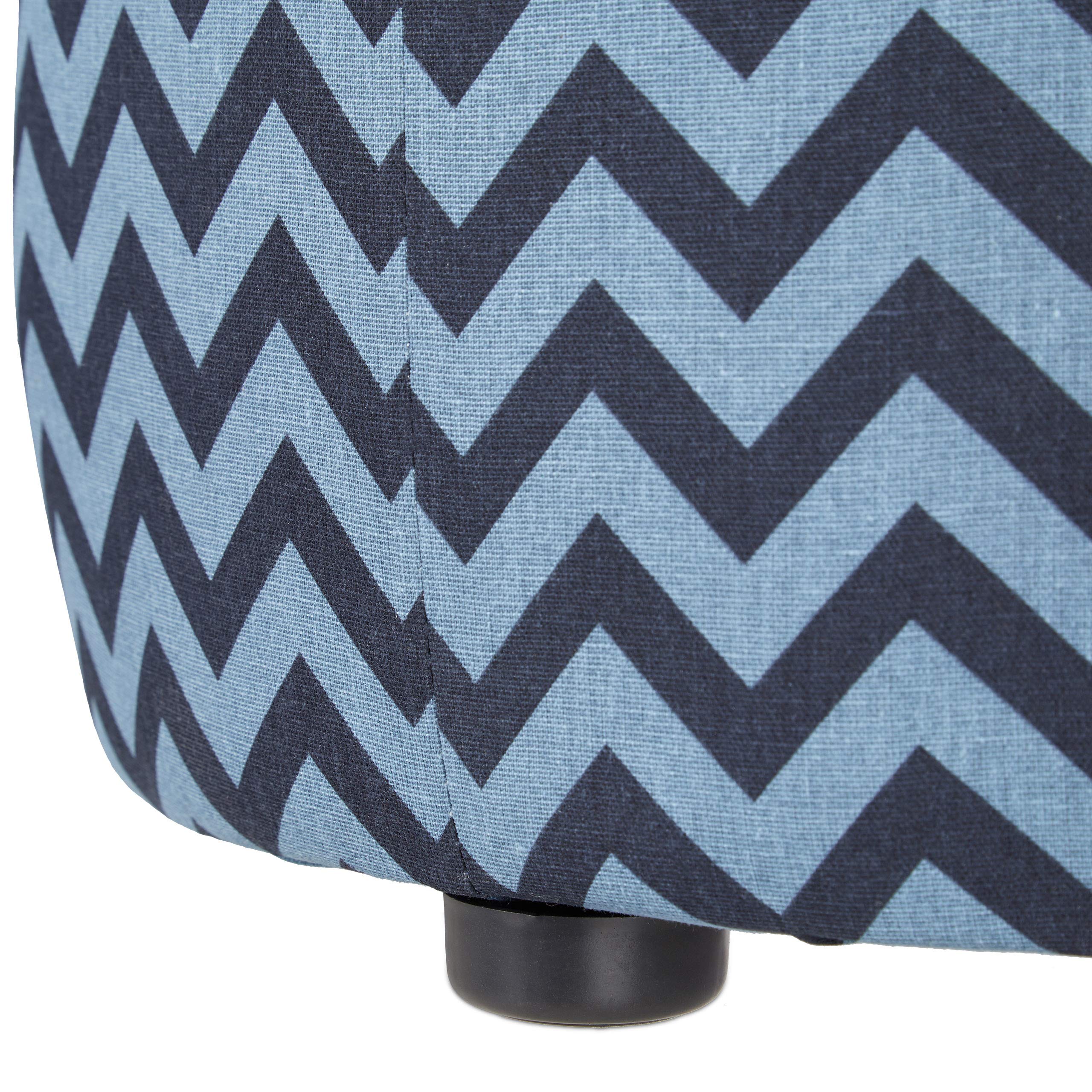 relaxdays-sitzhocker-2er-set-rund-pouf-blau-schwarz-gemustert image 7