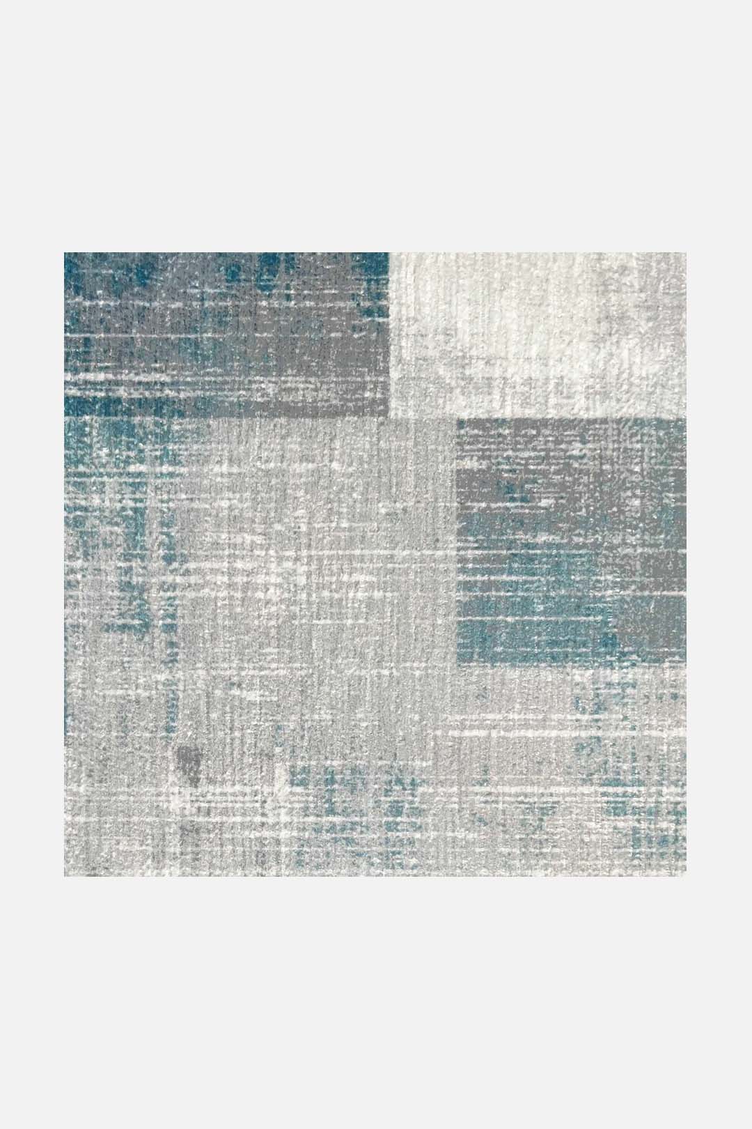teppana-topas-quadrat-teppich-waschbarer-indoor-teppich-blau-grau-geometrisch image 3