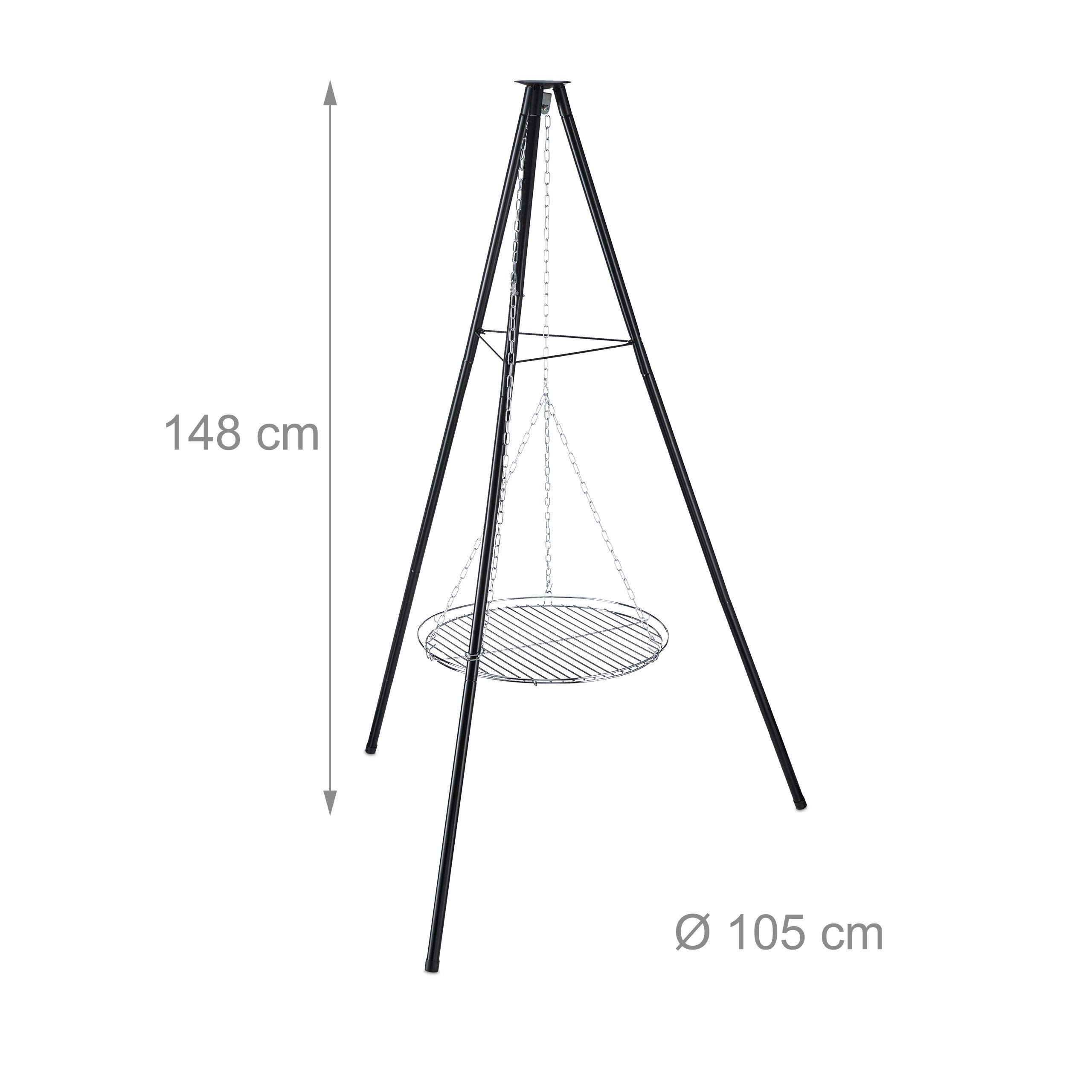 relaxdays-schwenkgrill-mit-feuerschale-49-cm-schwarz-148x105-cm image 4